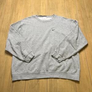 Vintage Nike Crewneck Sweatshirt Swoosh Gray Men’s Sz  XL Distress